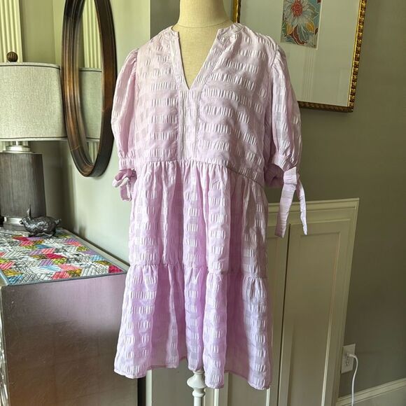 Pinch Tiered Puff Sleeve Mini Sundress - Picture 11 of 11